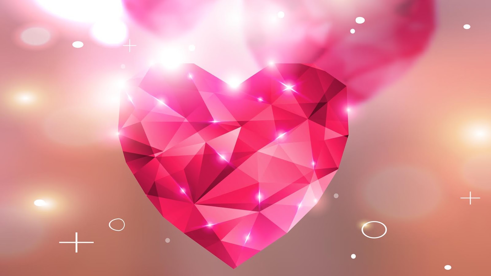 sparkle heart desktop image