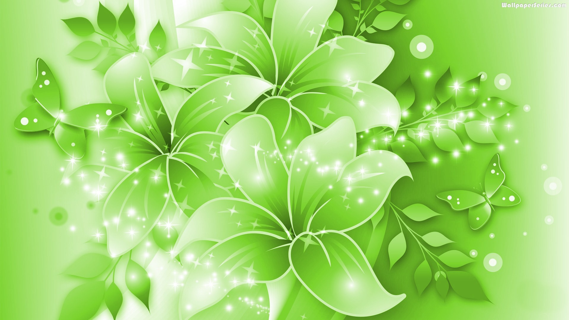 animated green flower image