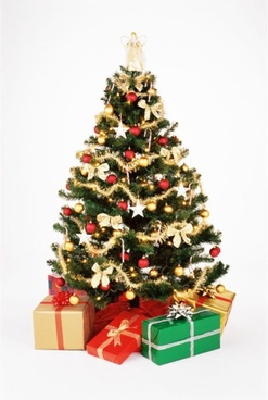 christmas tree cover with gift
