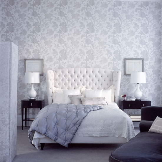 tranquil grey and white bedroom