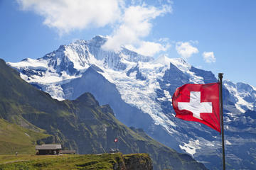 top flag swiss alps photo