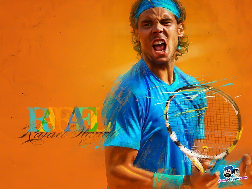 playing Rafael Nadal Wallpaper