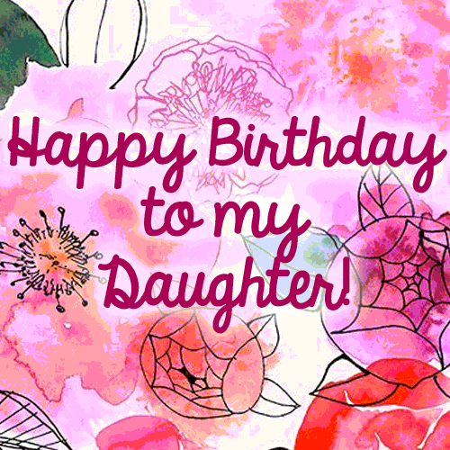 floral hd Happy Birthday Daughter