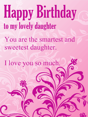 nice wishes Happy Birthday Daughter