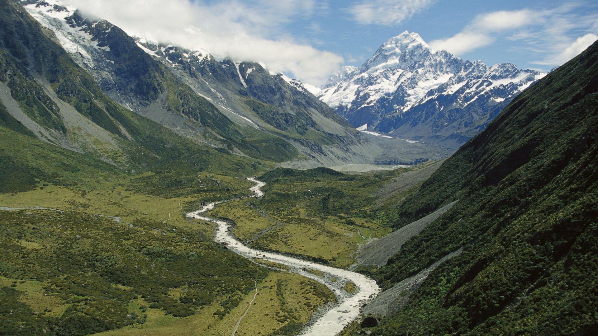 nice mountain view New Zealand Wallpaper