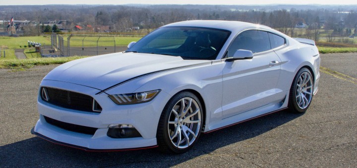 white car Ford Mustang Ecoboost