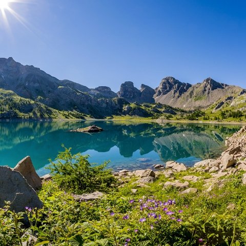 widescreen nature Lac d'Allos Images