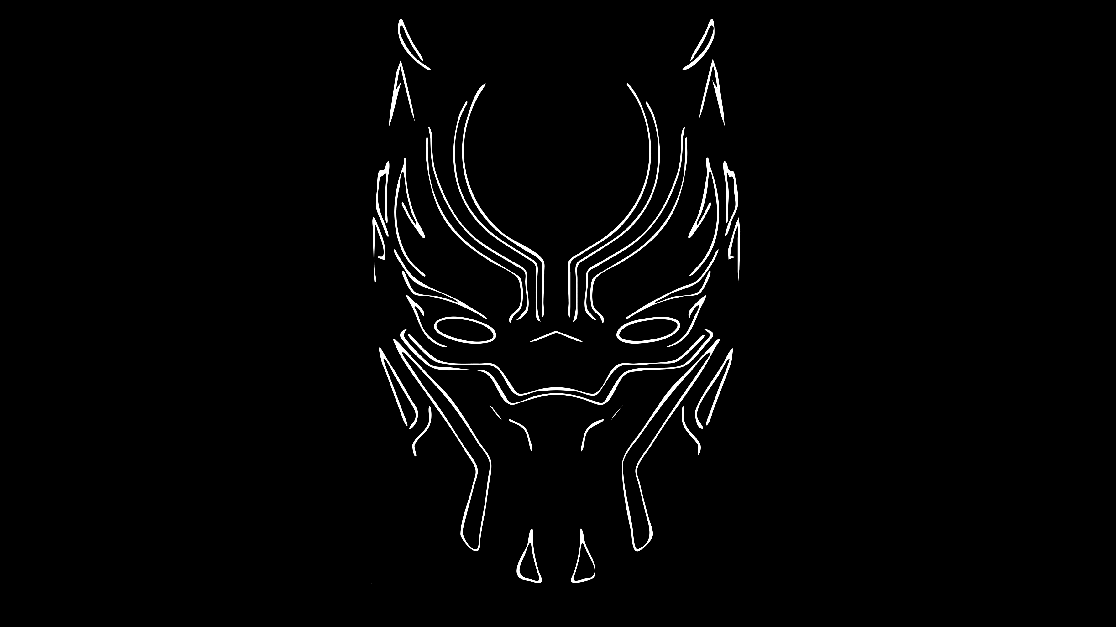 nice logo Black Panther Background