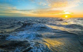sea natural HD Sunset Wallpaper