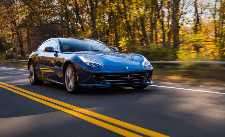 blue hd Ferrari GTC4Lusso 2018