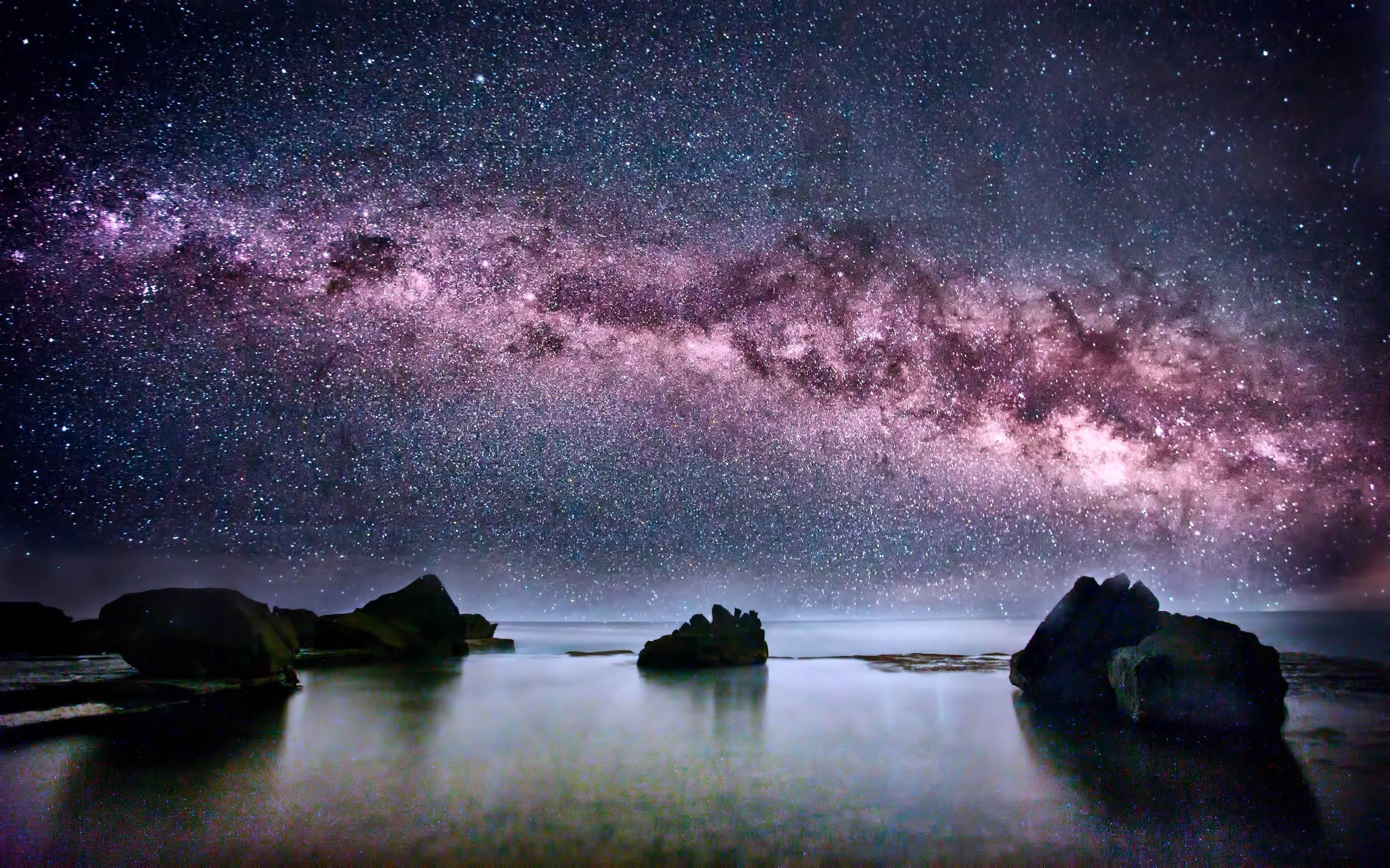 colorful sky Milky Way Wallpaper