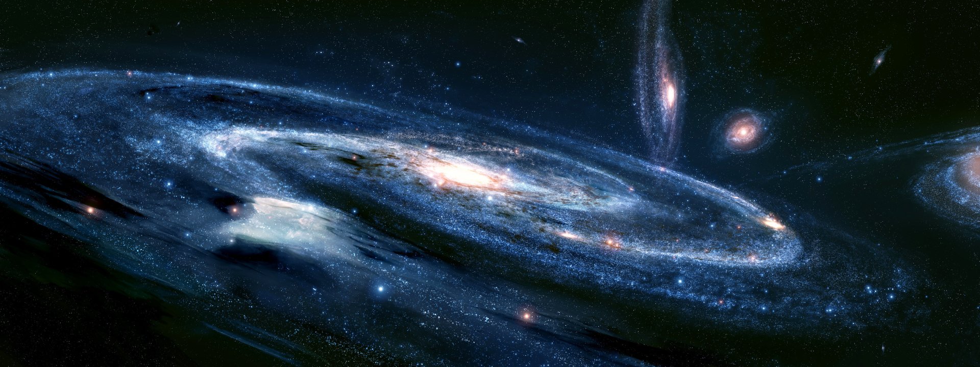 widescreen natural Milky Way Wallpaper