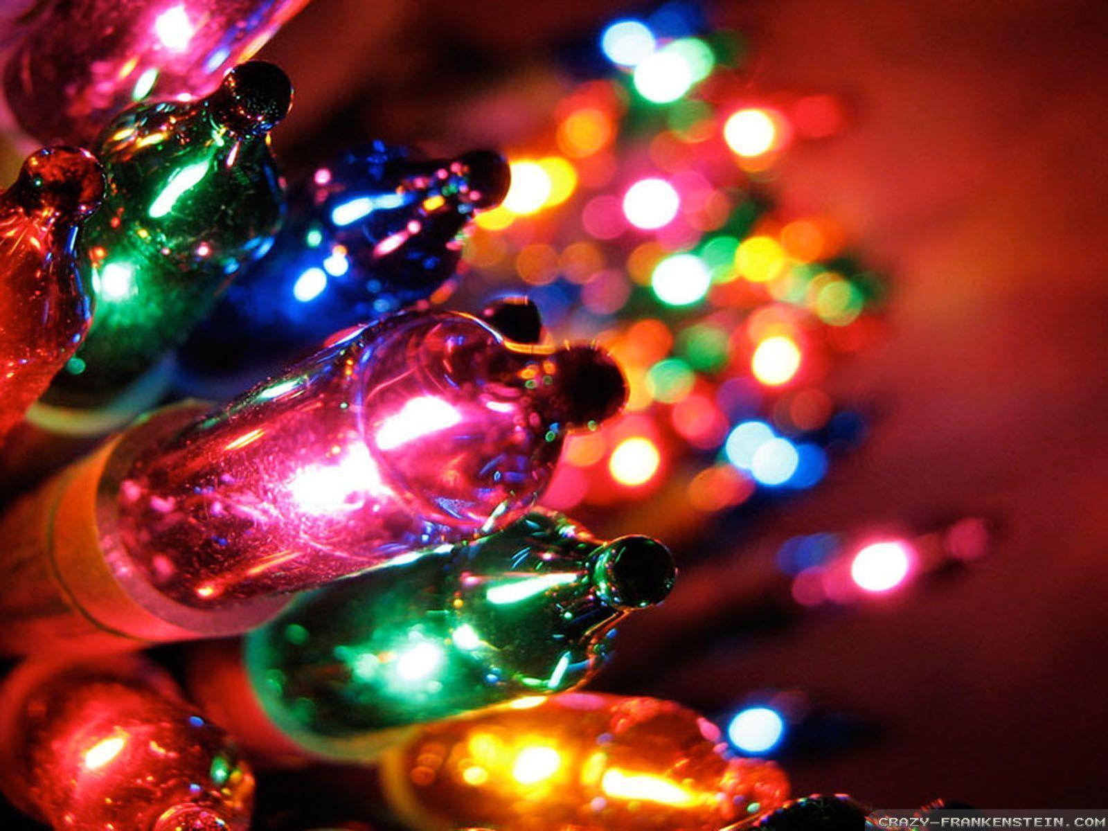 colorful 3d Christmas Lights Wallpaper