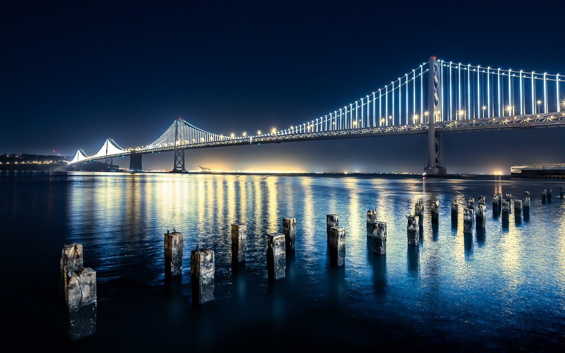 lights hd Bay Bridge Wallpaper