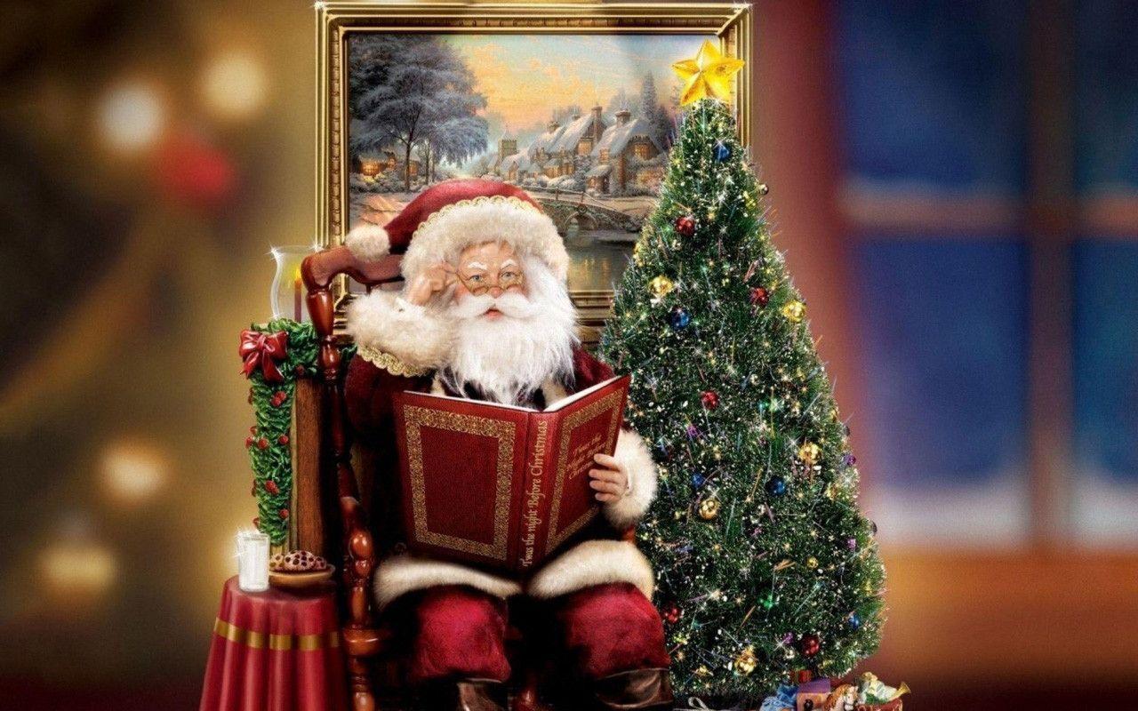 animated tree with Santa Claus WallpaperSanta Claus Wallpaper