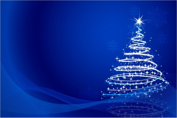 nice blue Christmas Tree Backgrond