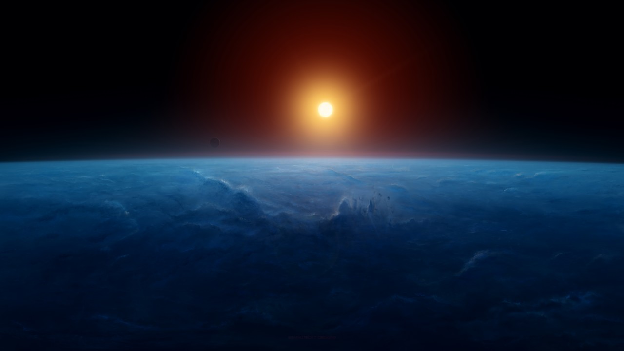 horizon sun Earth Wallpaper 4K