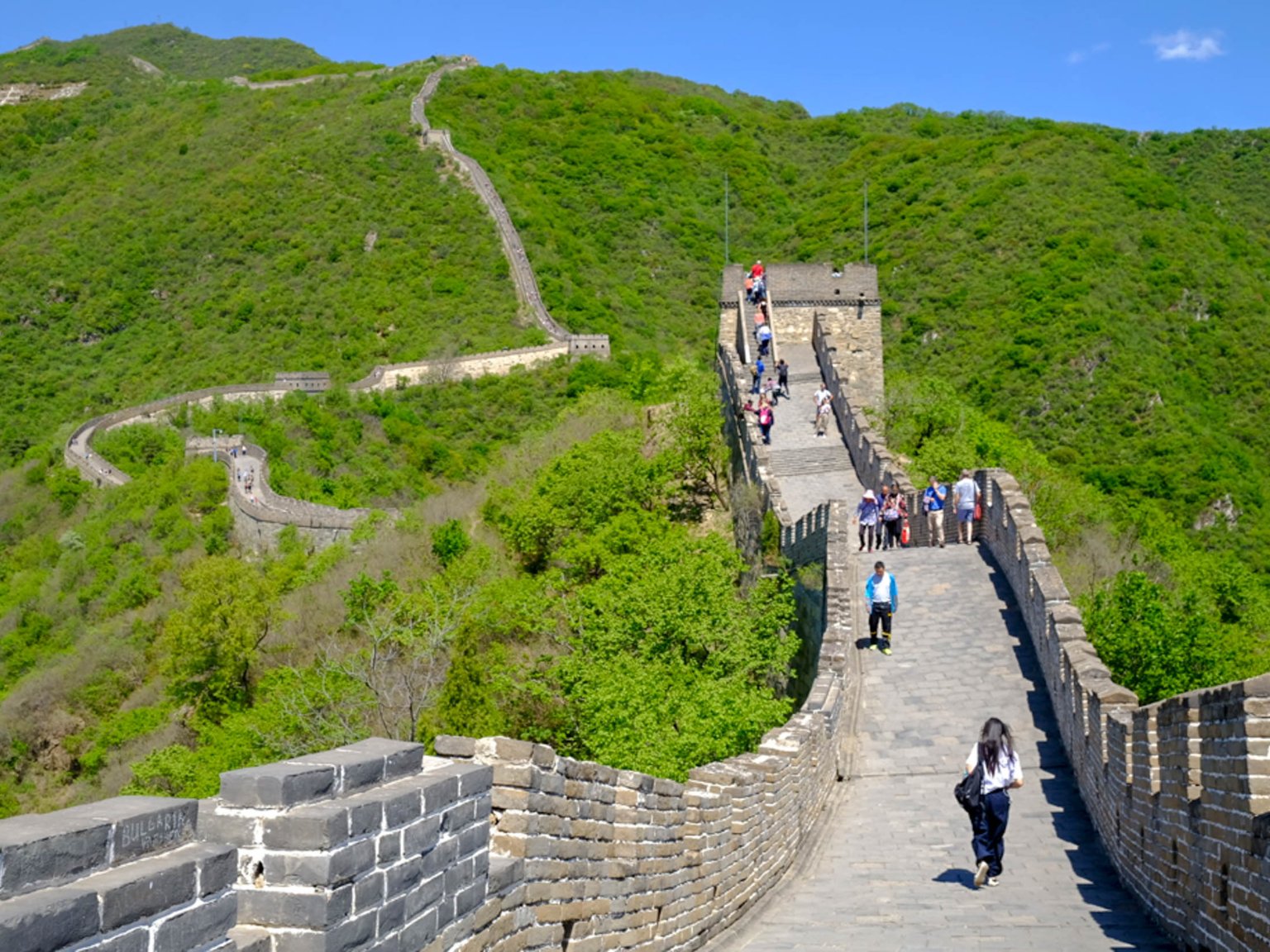 green grass Great Wall of China