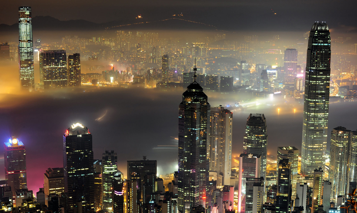 wallpaper of Hong Kong Cityscape