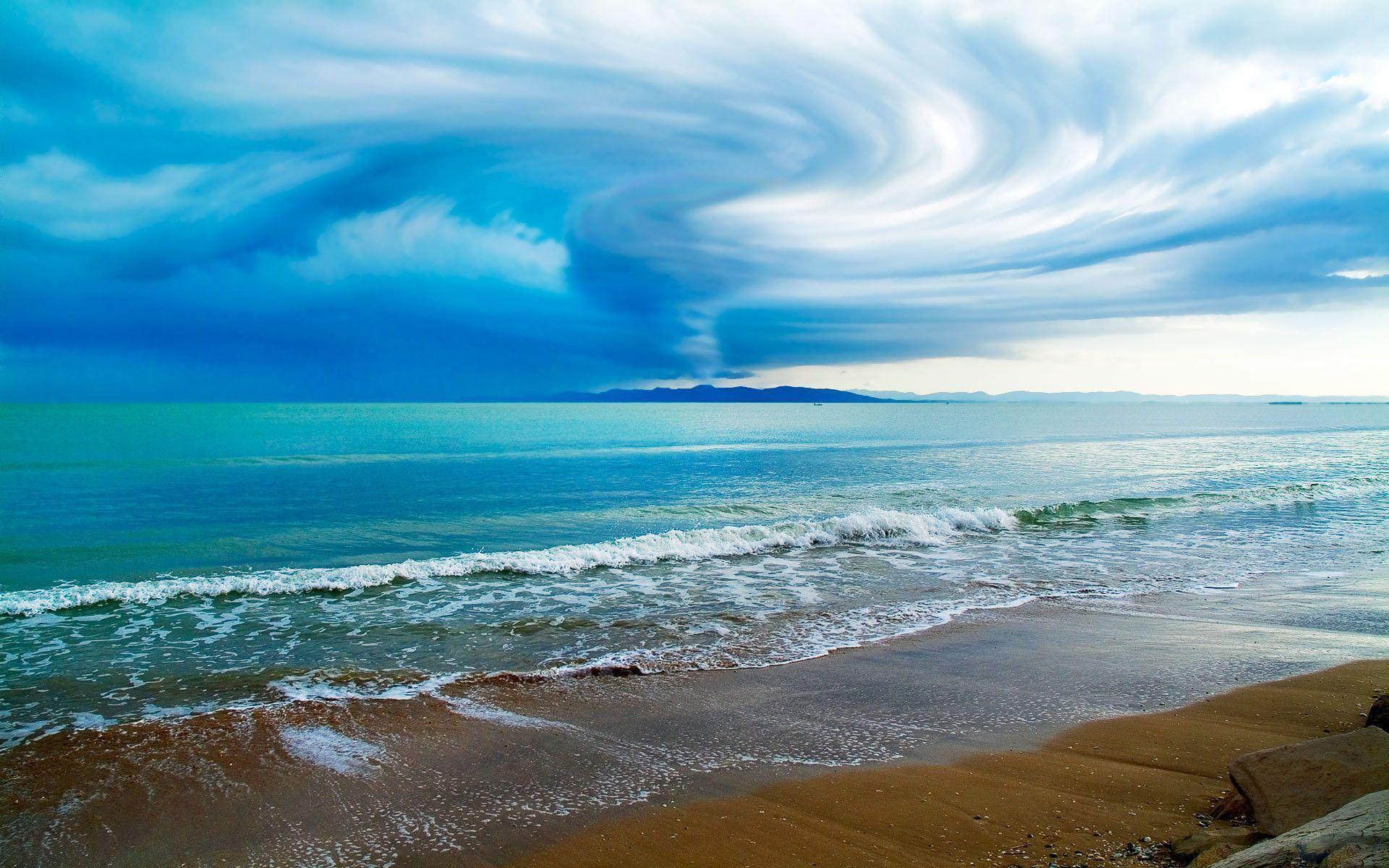 beach nature Tornado Wallpapers