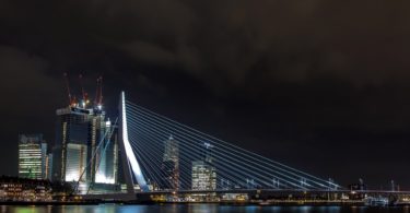 awesome view Erasmus Bridge Wallpaper