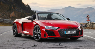 red car Audi R8 V10 RWD Spyder