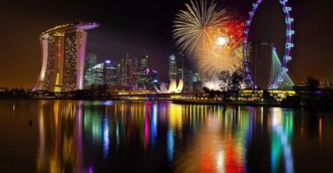 colorful lights Marina Bay Wallpapers