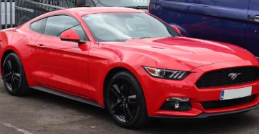 red car Ford Mustang EcoBoost