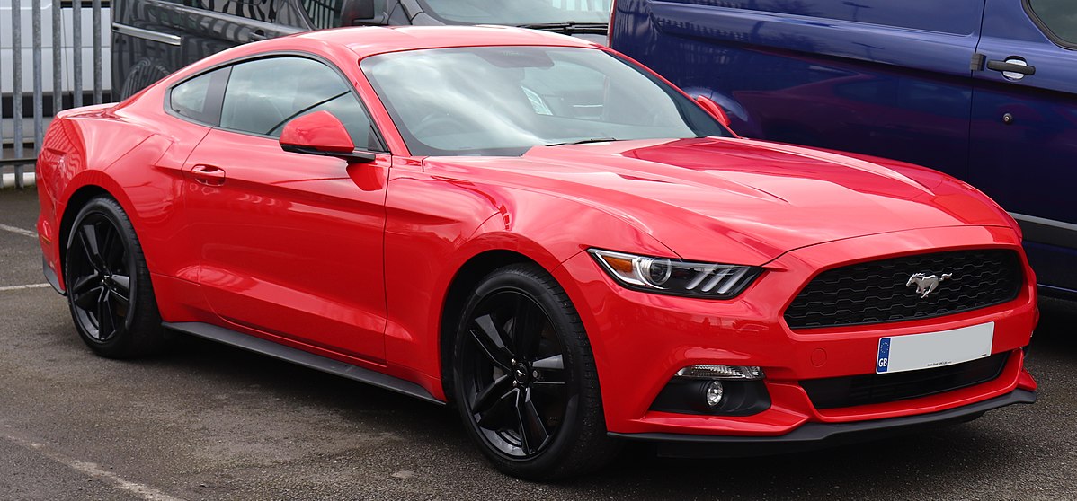 red car Ford Mustang EcoBoost
