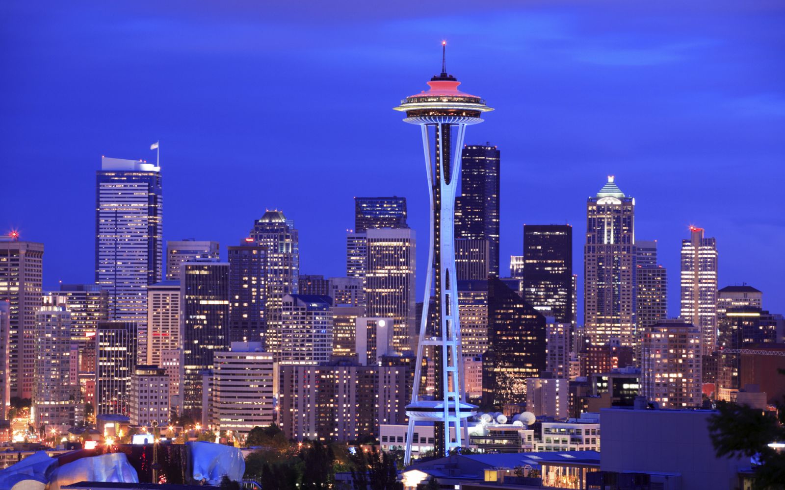 cities Space Needle Tower Wallpaper
