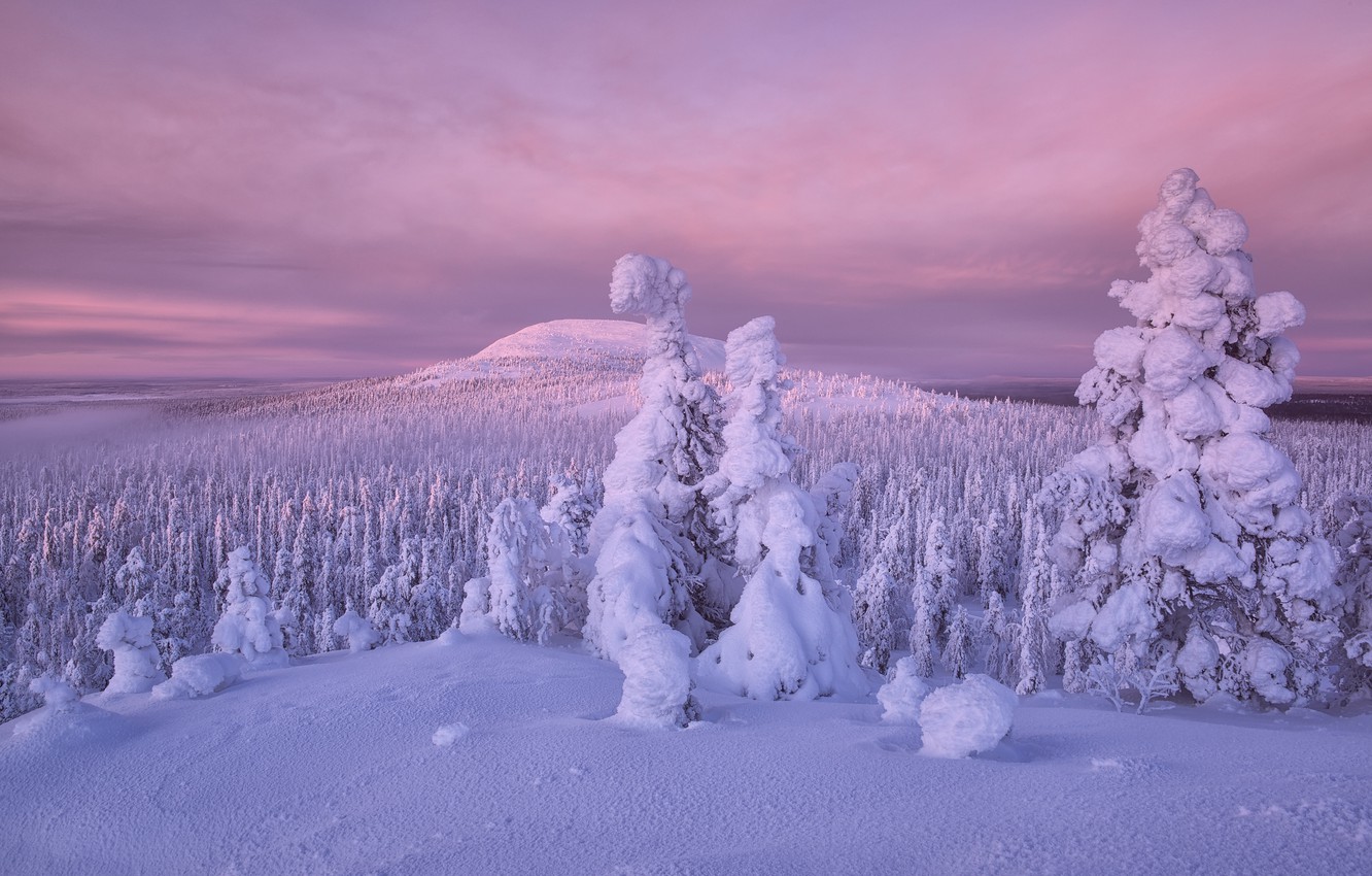 widescreen nature Lapland Wallpaper