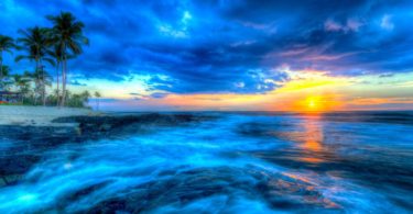 blue natural Pacific Ocean Wallpaper