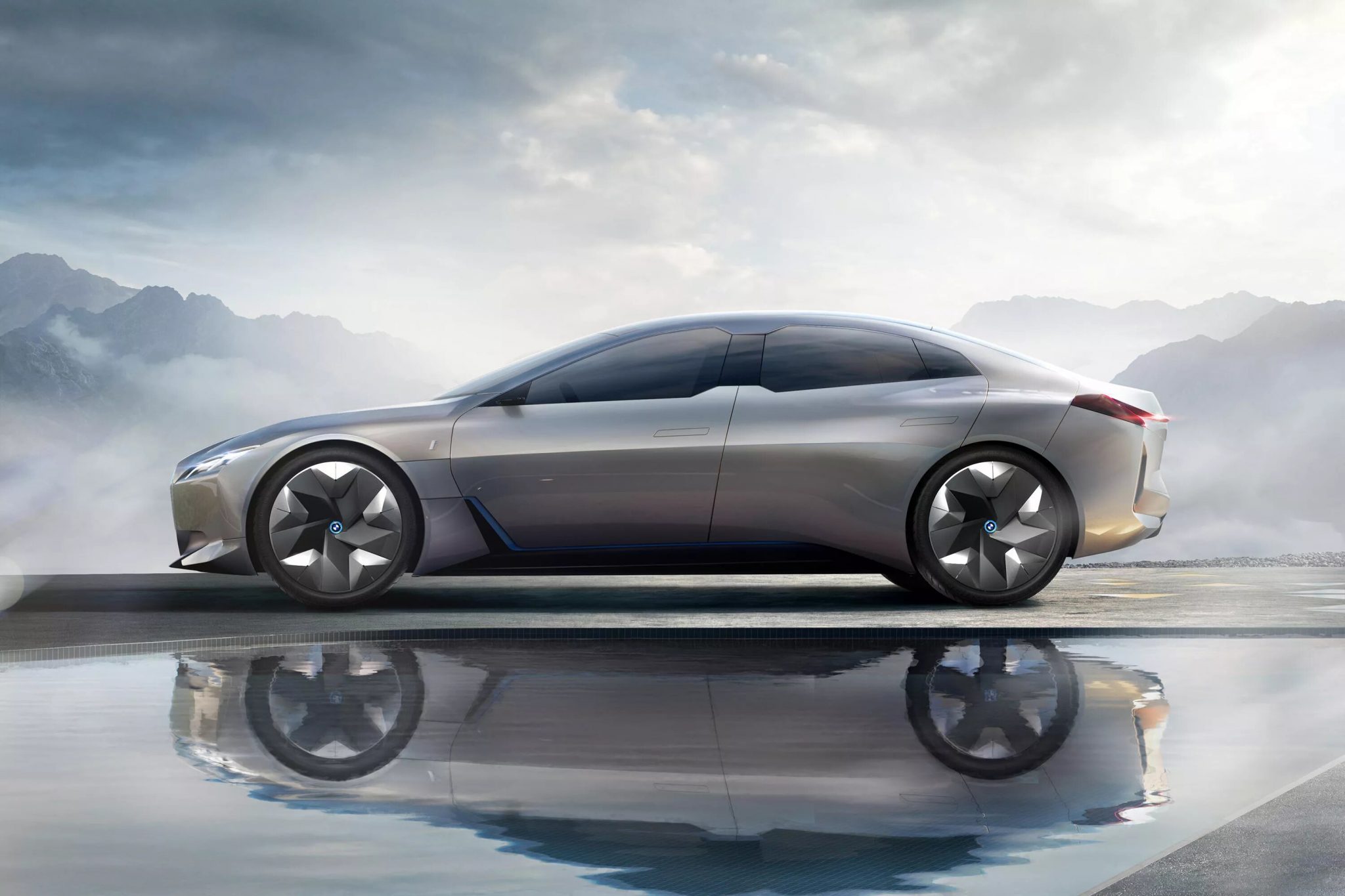 grey car BMW i4 Wallpaper