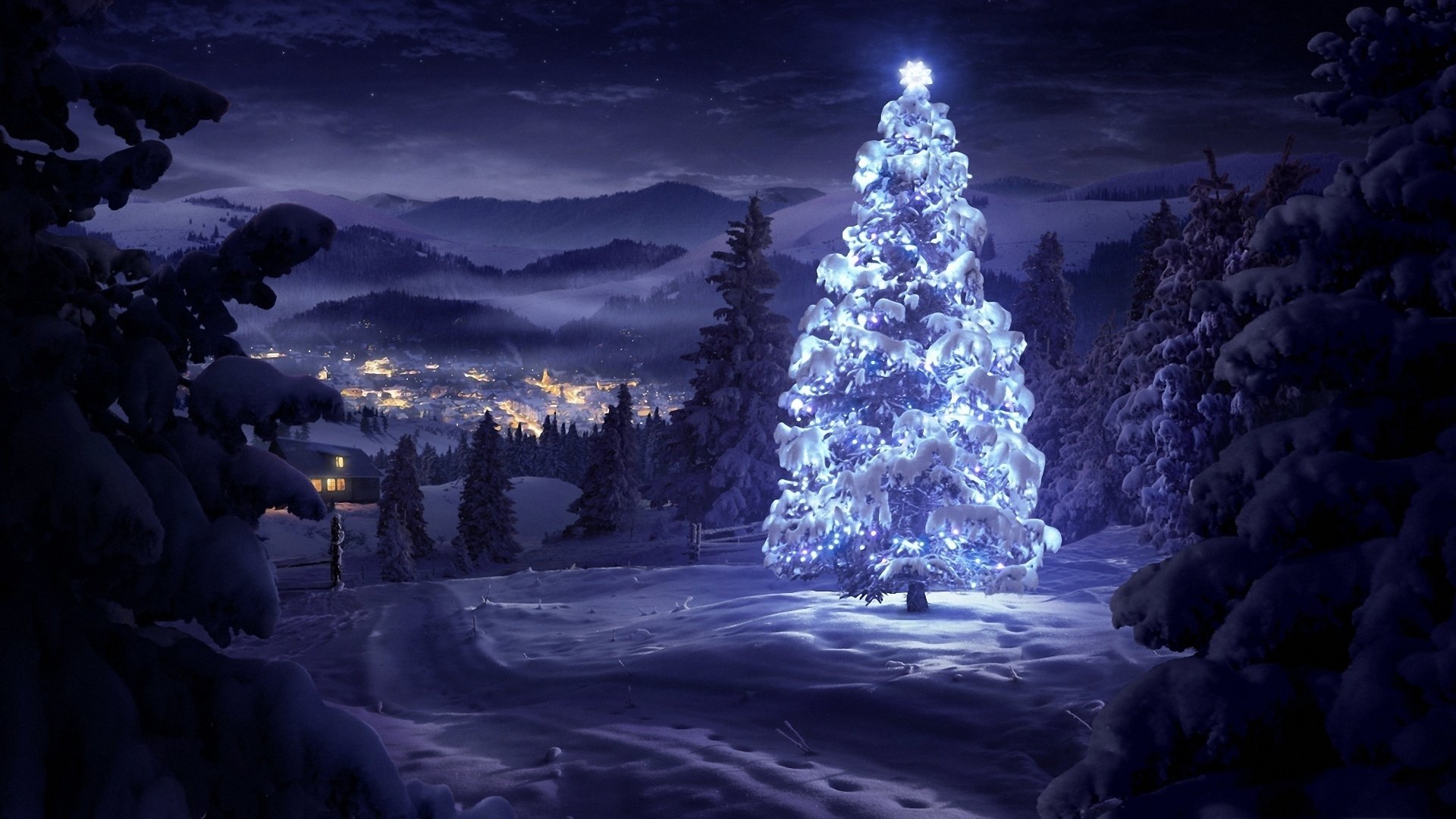 nice tree Christmas Backgrounds