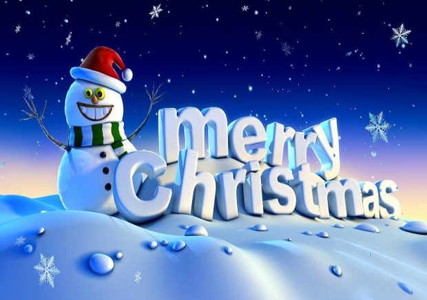 snowman 2021 Merry Christmas Wallpaper