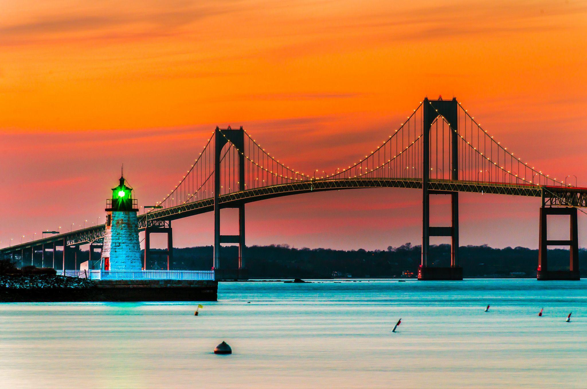 beautiful bridge Rhode Island Wallpaper