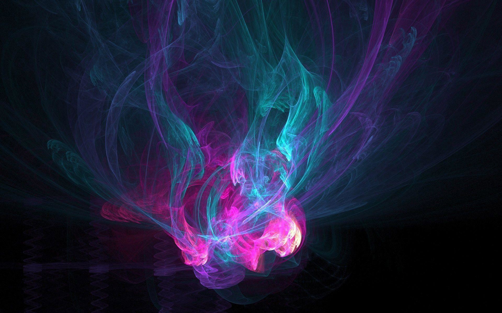 smoke colorful Neon Abstract Wallpaper