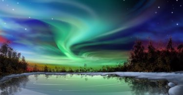 colorful Aurora Borealis Wallpaper