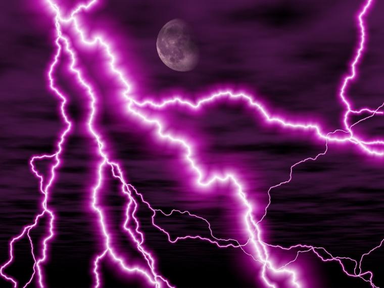 purple Lightning Wallpaper