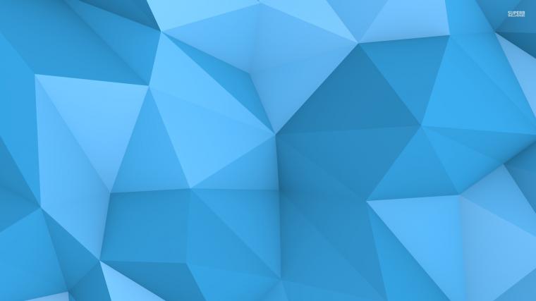blue hd Polygon Shapes Wallpaper