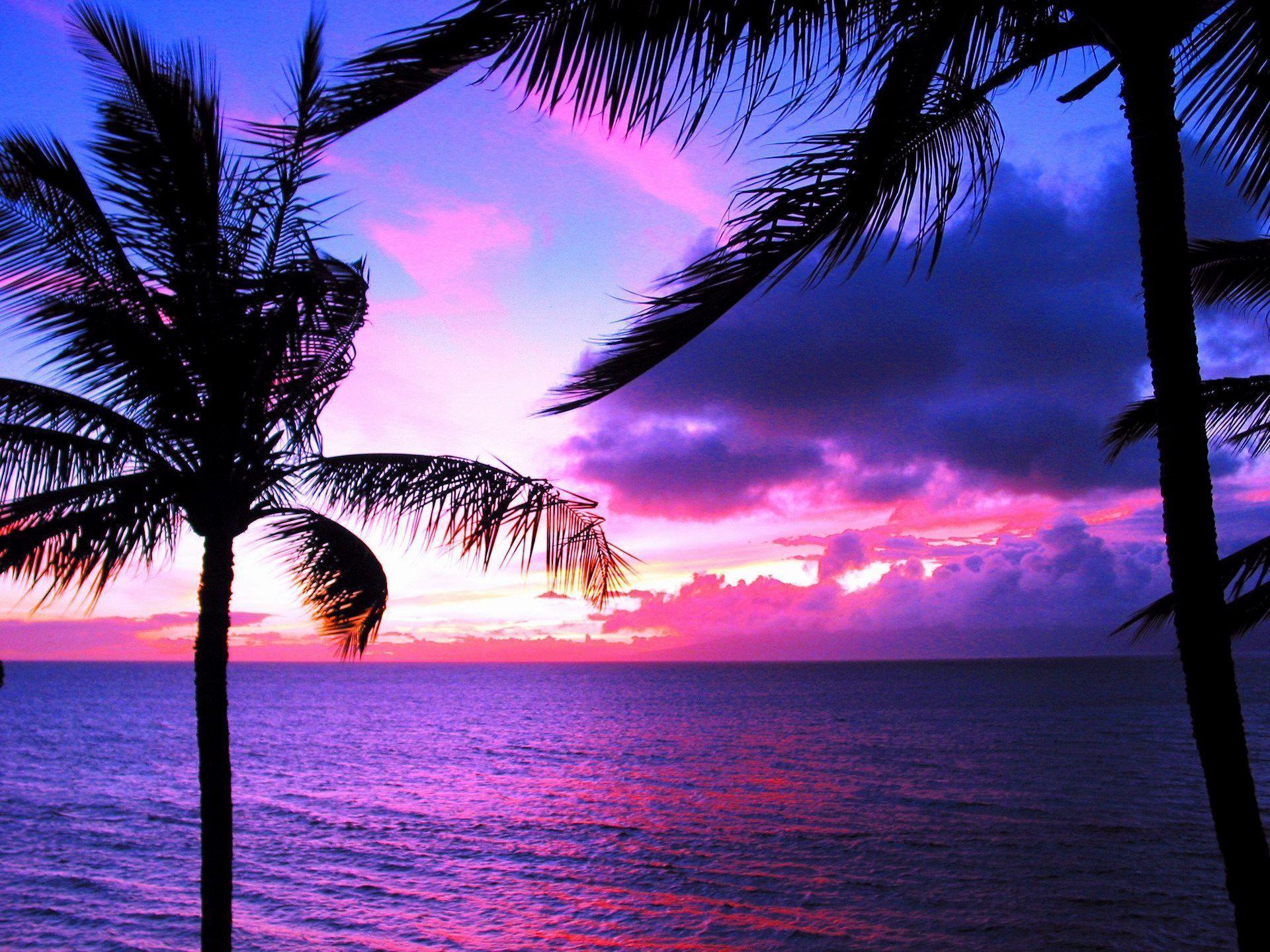 colorful clouds Hawaii Wallpaper