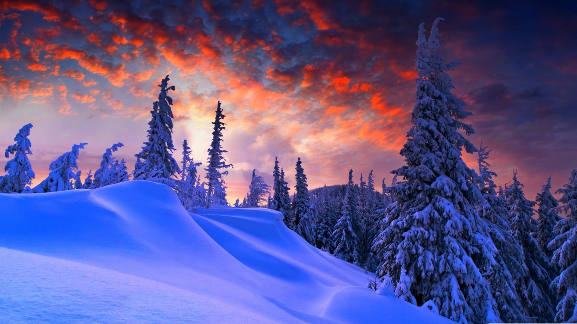 big mountain Winter Desktop Wallpaper