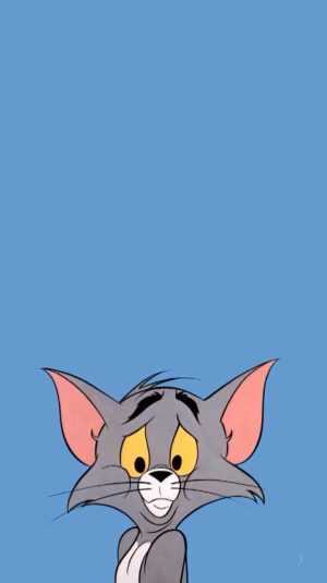 blue background Tom and Jerry Wallpaper