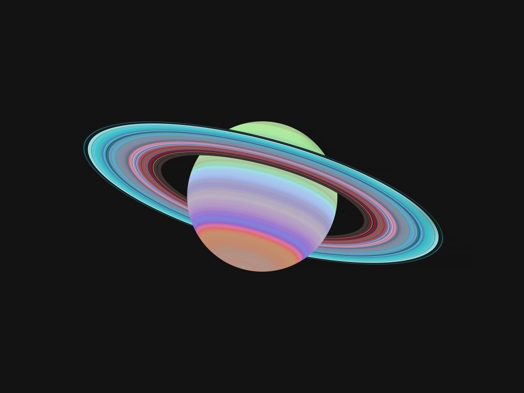 colorful Saturn Wallpaper