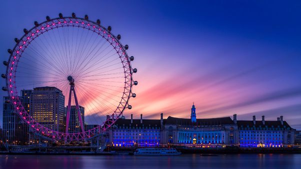 dawn at the london eye image