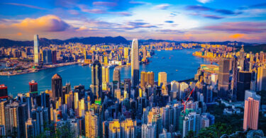 blue sky Hong Kong Wallpaper