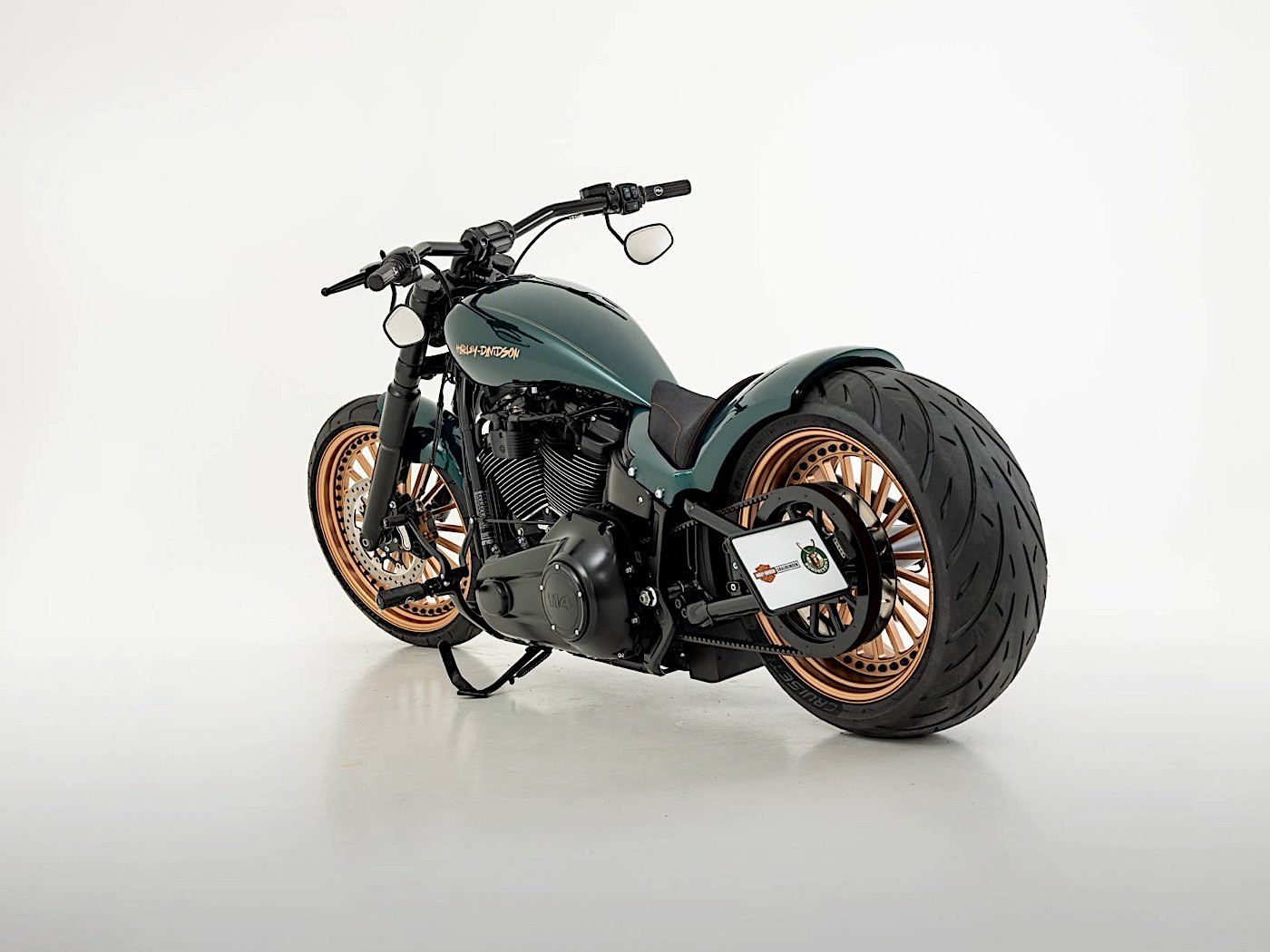 nice bike Green Harley Davidson image