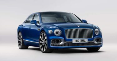 beautiful blue Bentley Flying Spur Azure image