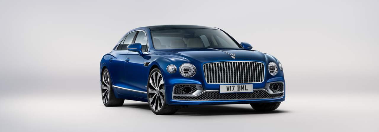 beautiful blue Bentley Flying Spur Azure image