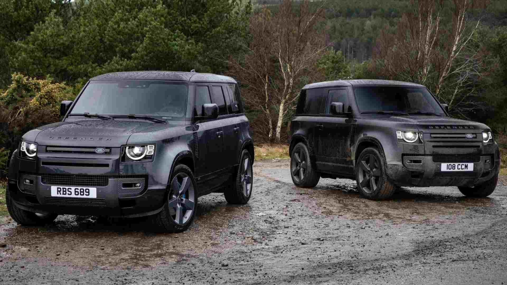 two black car Land Rover Defender 90 V8 image